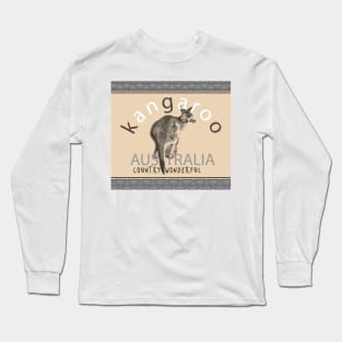 australia kangaroo wonderful country Long Sleeve T-Shirt